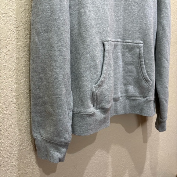 Quince Organic Cotton Heavyweight Fleece Boyfriend Hoodie Heather Grey Large - Picture 6 of 10
